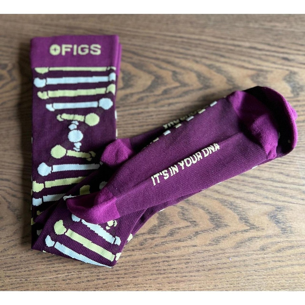 FIGS Compression Socks "It's in your DNA" Size XL NWOT